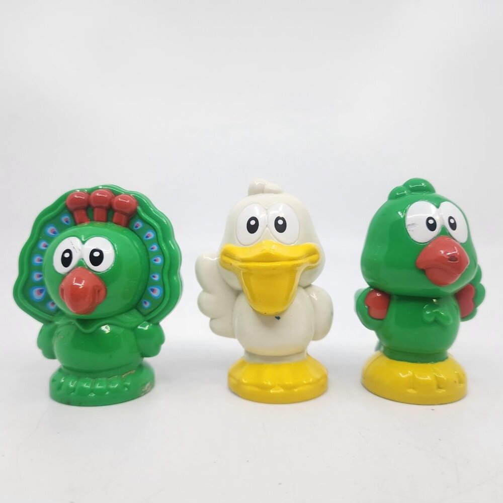VTech Smartville Alphabet Learning Train Peacock Pelican Parrot Figures Lot of 3
